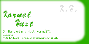kornel hust business card